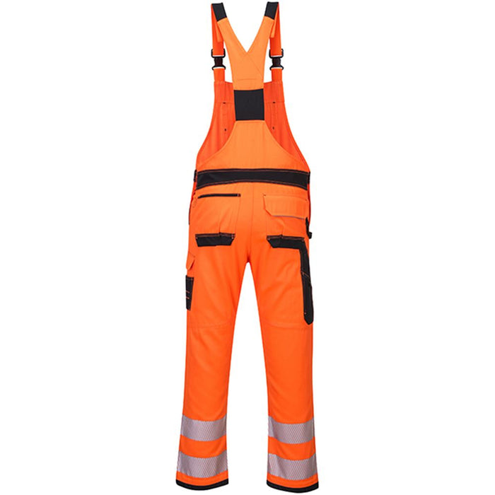 Portwest PW344 PW3 Orange Polycotton Hi Vis Bib & Brace Overall
