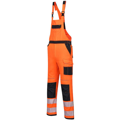 Portwest PW344 PW3 Orange Polycotton Hi Vis Bib & Brace Overall