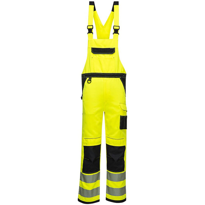 Portwest PW344 PW3 Yellow Polycotton Hi Vis Bib & Brace Overall