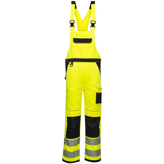 Portwest PW344 PW3 Yellow Polycotton Hi Vis Bib & Brace Overall