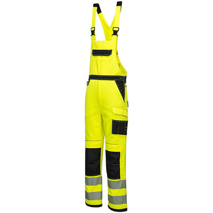Portwest PW344 PW3 Yellow Polycotton Hi Vis Bib & Brace Overall