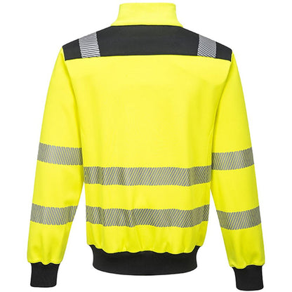 Portwest PW370 PW3 Yellow Zipped Hi Vis Sweatshirt