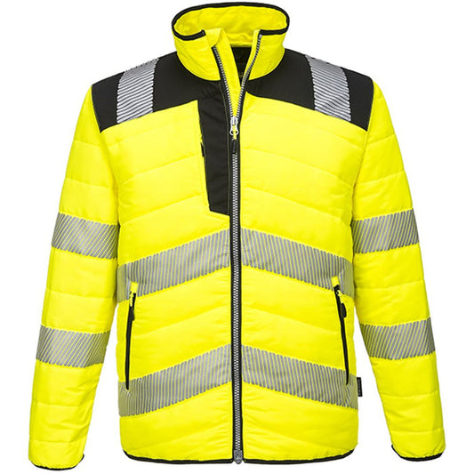 Portwest PW371 PW3 Yellow Padded Hi Vis Baffle Jacket