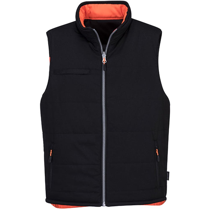 Portwest PW374 PW3 Orange/Black Hi Vis Reversible Bodywarmer