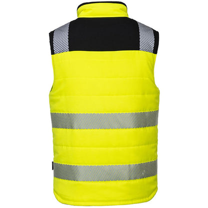 Portwest PW374 PW3 Yellow/Black Hi Vis Reversible Bodywarmer