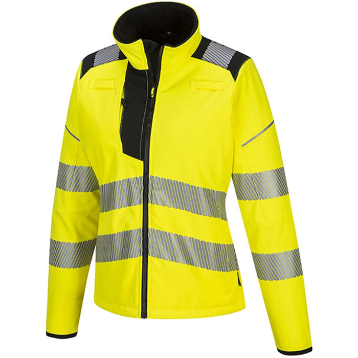 Portwest PW381 PW3 Yellow Ladies Hi Vis Softshell Jacket (3L)