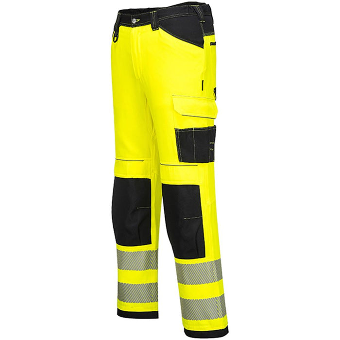 Portwest PW385 PW3 Yellow Polycotton Stretch Lightweight Ladies Hi Vis Trousers