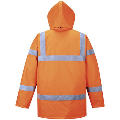Portwest RT30 Orange RIS Padded Waterproof Hi Vis Jacket
