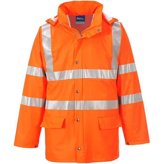 Portwest RT50 Sealtex Ultra Orange Unlined Hi Vis Breathable Waterproof Jacket