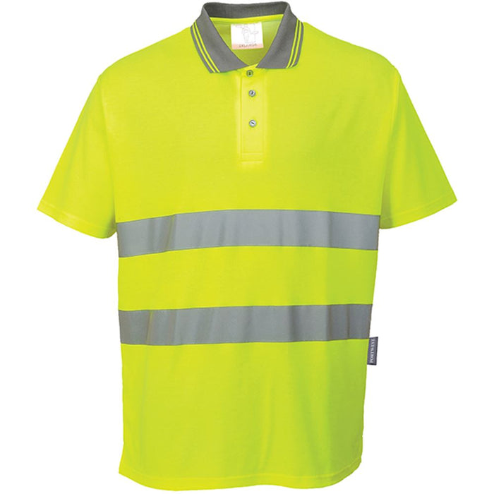 Portwest S171 Yellow Polycotton Comfort Hi Vis Polo Shirt