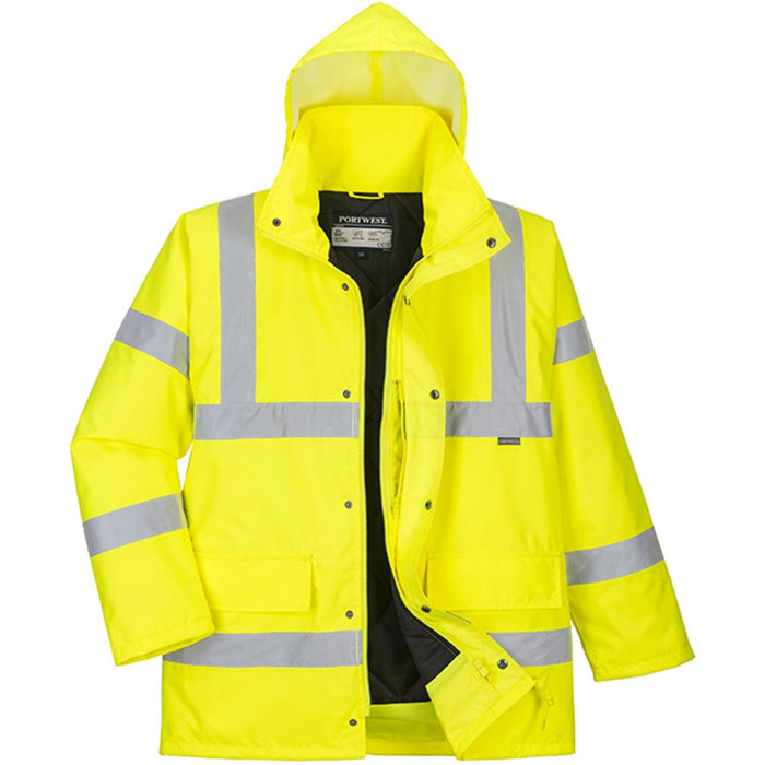 Portwest S461 Yellow Padded Breathable Waterproof Hi Vis Jacket