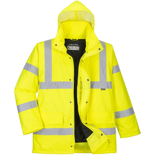 Portwest S461 Yellow Padded Breathable Waterproof Hi Vis Jacket