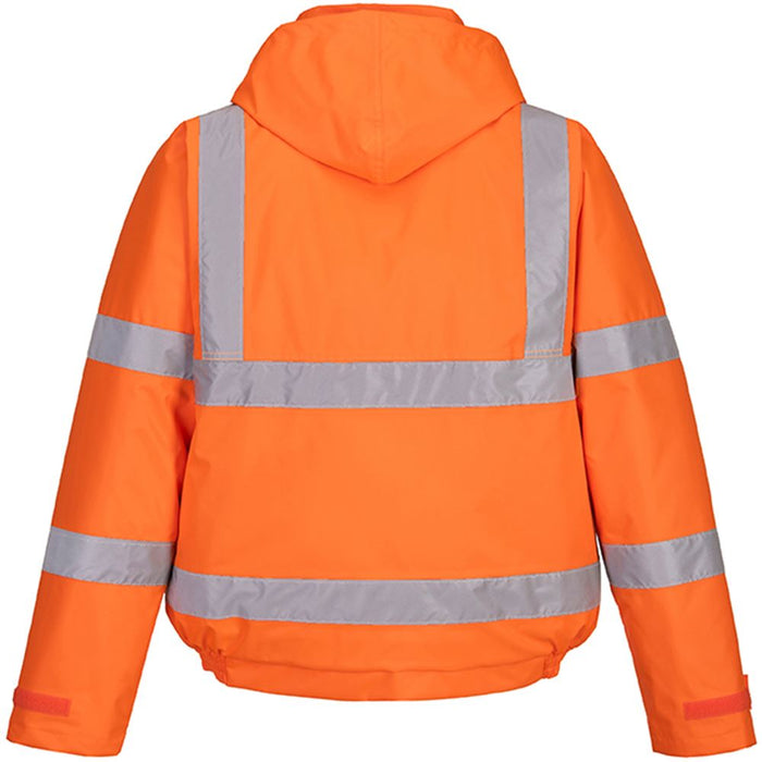 Portwest S463 Orange Deluxe Padded Waterproof Hi Vis Bomber Jacket