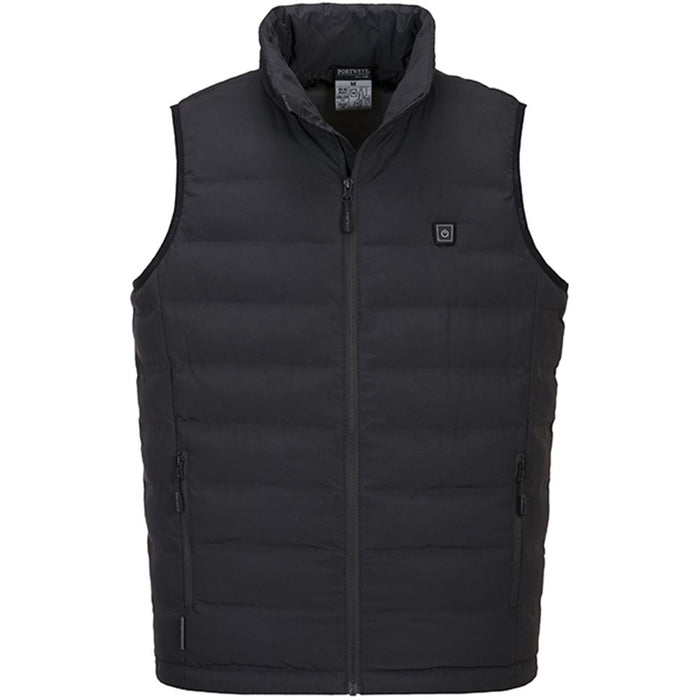 Portwest S549 Black Padded Ultrasonic Heated Tunnel Gilet