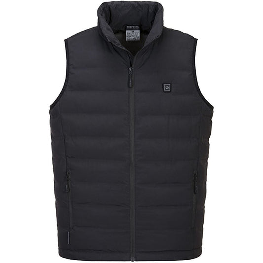 Portwest S549 Black Padded Ultrasonic Heated Tunnel Gilet