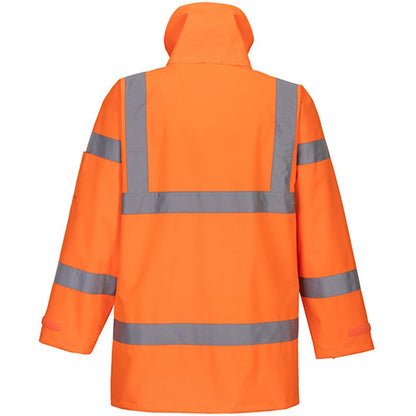 Portwest S590 Orange PWR Mesh Lined Hi Vis Extreme Breathable Waterproof Jacket