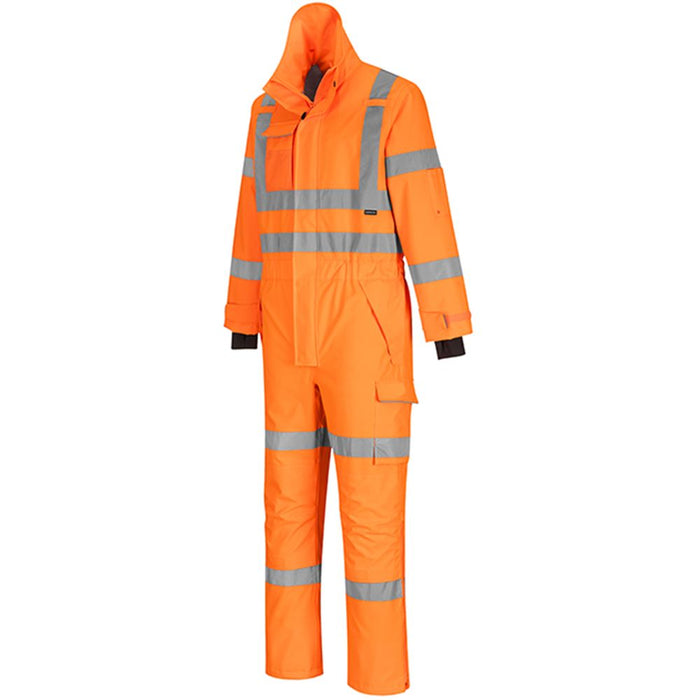 Portwest S593 Orange Mesh Lined Hi Vis Extreme Breathable Waterproof Coverall
