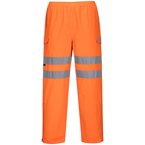 Portwest S597 Orange PWR Hi Vis Extreme Breathable Waterproof Trousers