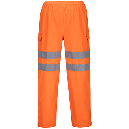 Portwest S597 Orange PWR Hi Vis Extreme Breathable Waterproof Trousers