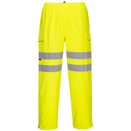 Portwest S597 Yellow PWR Hi Vis Extreme Breathable Waterproof Trousers