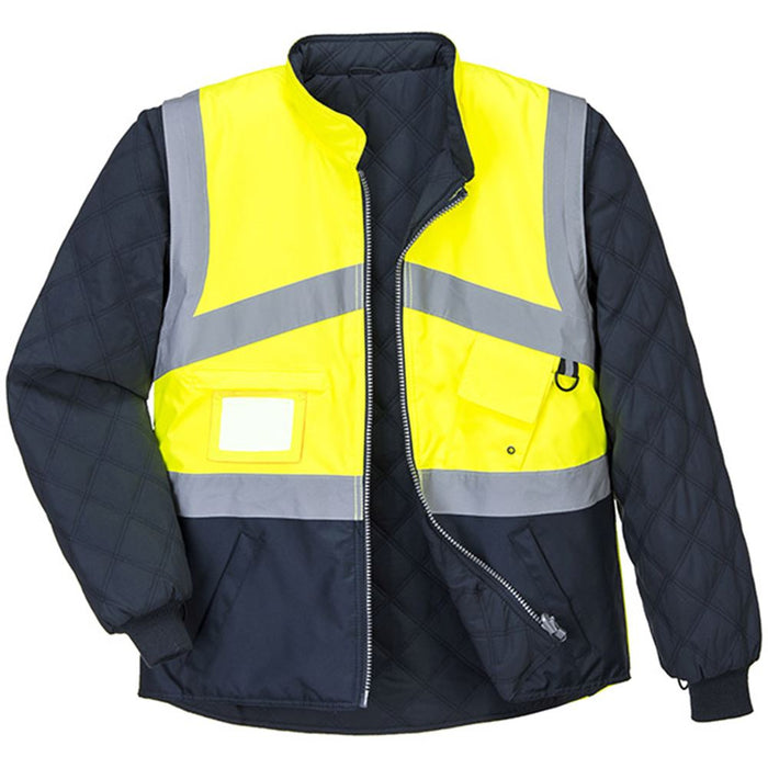 Portwest S769 Yellow/Navy Hi Vis Breathable 2 Tone Reversible Jacket