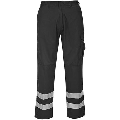 Portwest S917 Black Iona Reflective Hi Vis Combat Trousers 245g