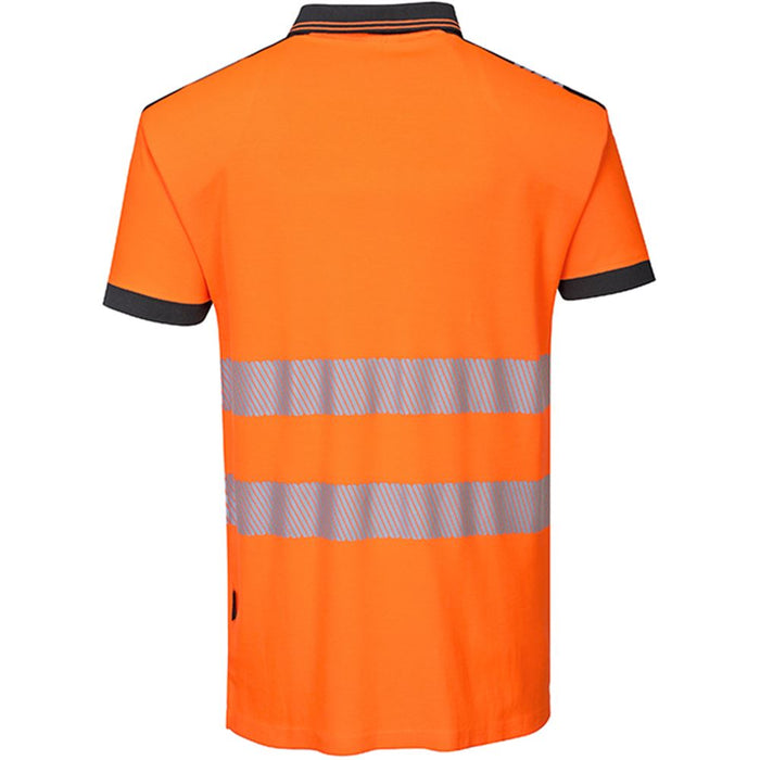 Portwest T180 Orange/Black PW3 Hi Vis Polo Shirt