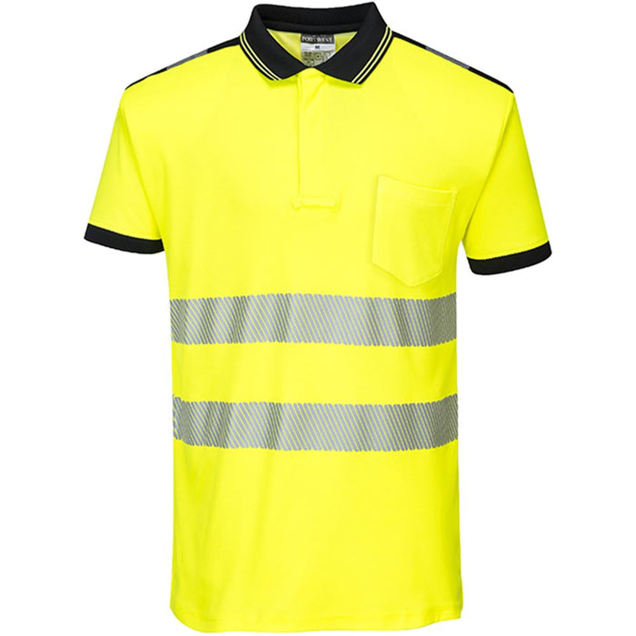 Portwest T180 Yellow/Black PW3 Hi Vis Polo Shirt