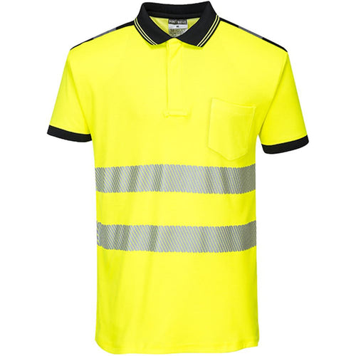Portwest T180 Yellow/Black PW3 Hi Vis Polo Shirt