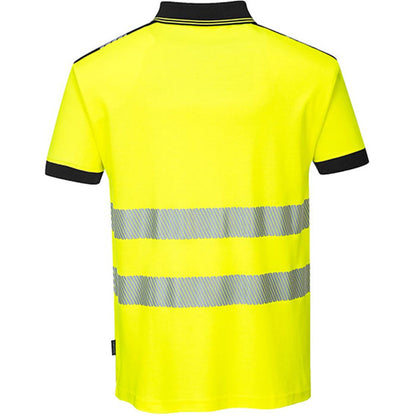 Portwest T180 Yellow/Black PW3 Hi Vis Polo Shirt