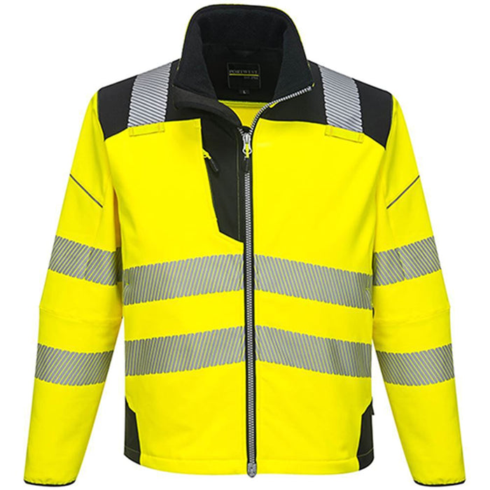 Portwest T402 Yellow PW3 Hi Vis Softshell Jacket (3L)