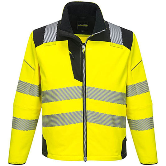 Portwest T402 Yellow PW3 Hi Vis Softshell Jacket (3L)