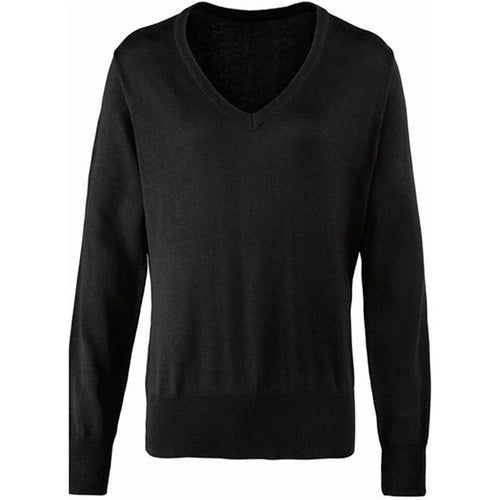 Premier PR696 Ladies Knitted V Neck Sweater