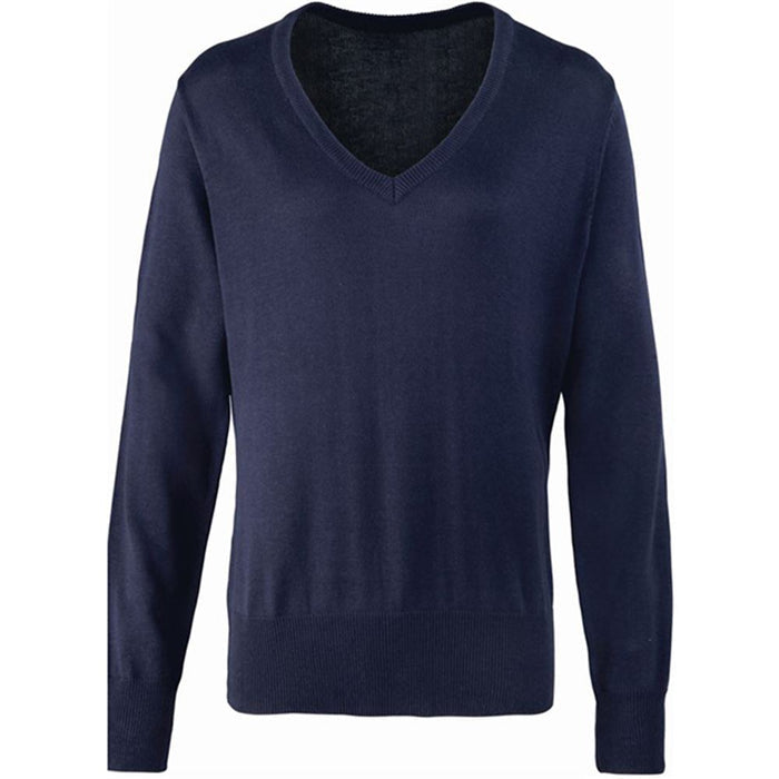 Premier PR696 Ladies Knitted V Neck Sweater