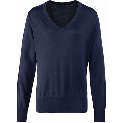 Premier PR696 Ladies Knitted V Neck Sweater