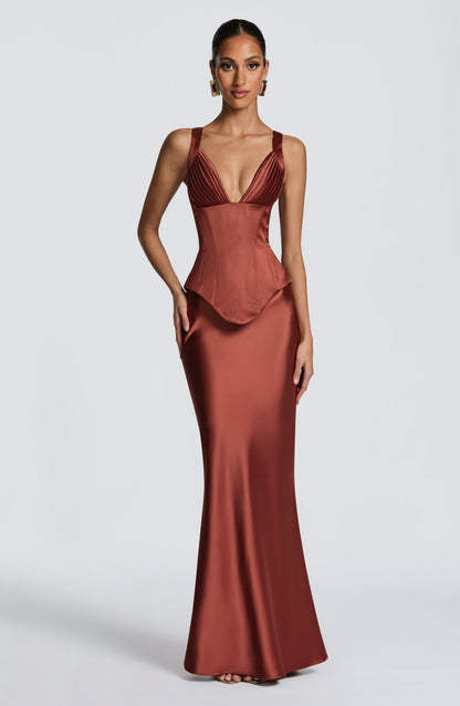 Rowan Corset - Rust