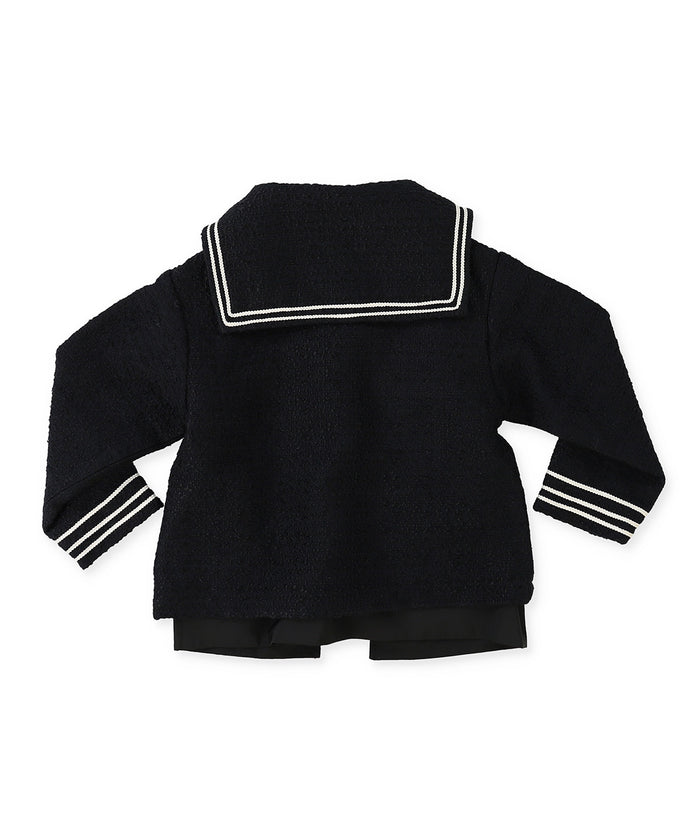Sailor Collar Tweed Jacket