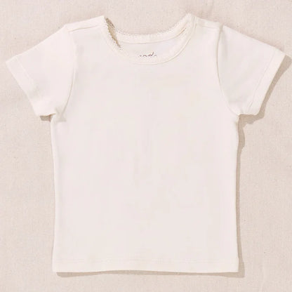 Seasaw Rib SS Tshirt Cream
