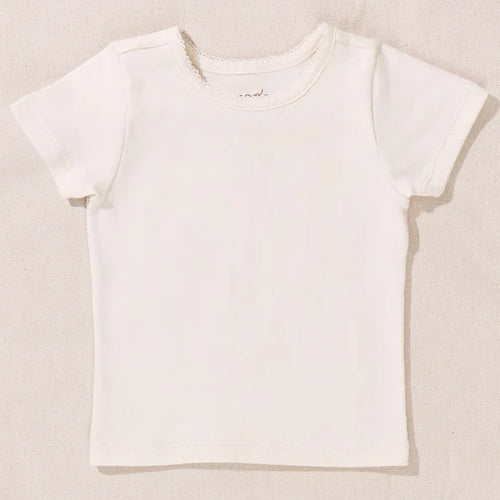 Seasaw Rib SS Tshirt Cream