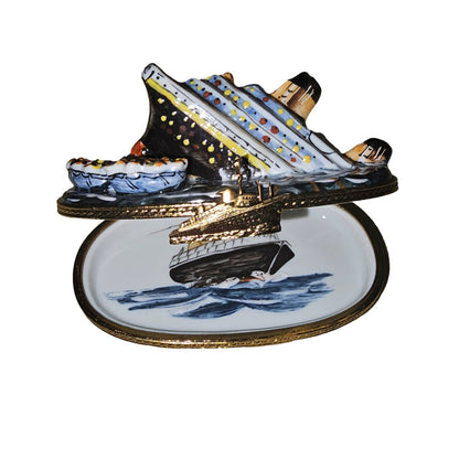 Sinking Titanic Limoges Box Porcelain Limoges vehicle French Trinket Box