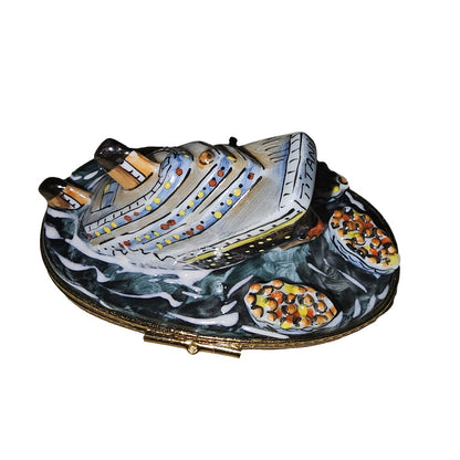 Sinking Titanic Limoges Box Porcelain Limoges vehicle French Trinket Box