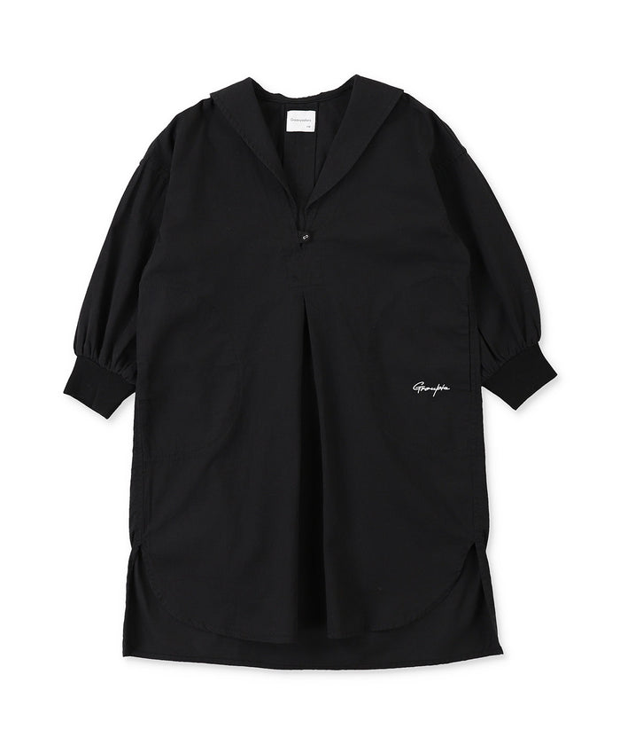 Soft Twill Sailor Shirt Dress