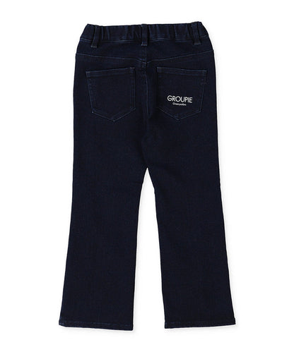 Stretch Denim Slit Pants