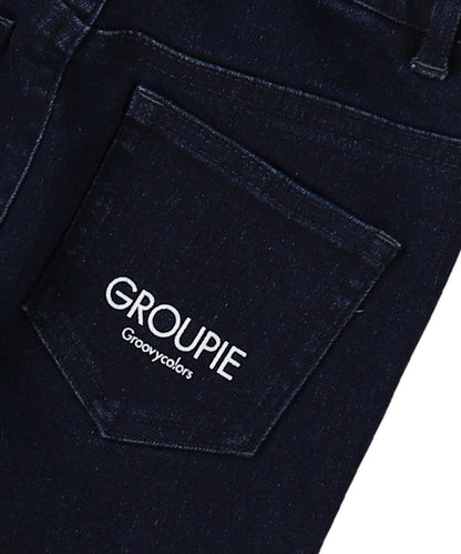 Stretch Denim Slit Pants
