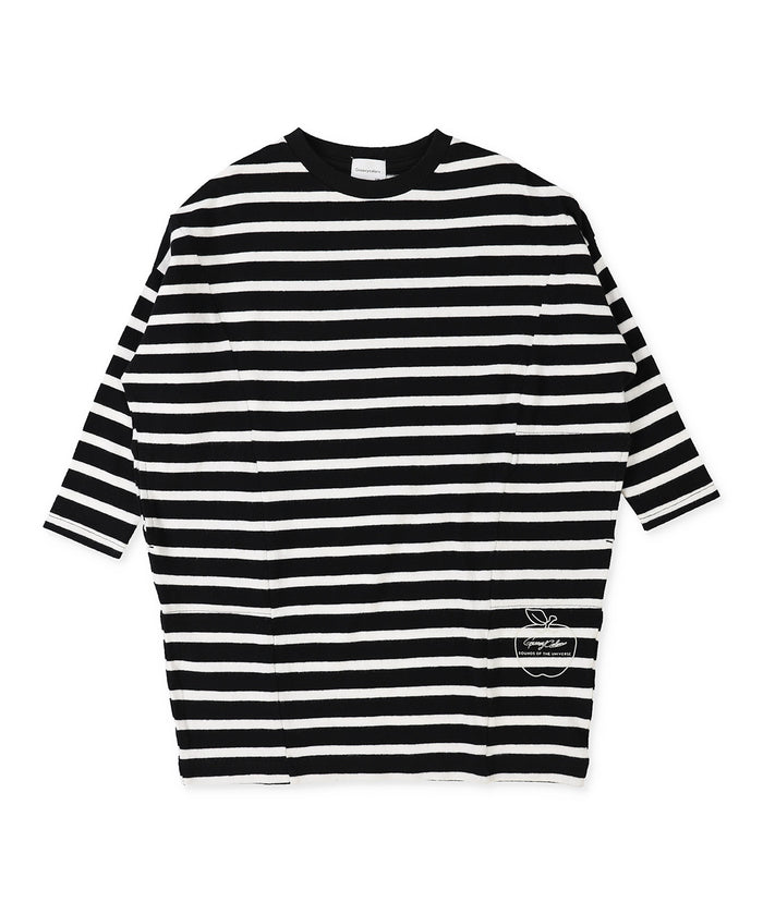 Striped Tent Silhouette Long Sleeve Dress