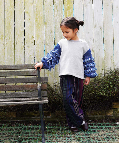 Striped Twill Bird Pants
