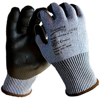 Supreme Cut F Cut Resistant Grip Glove with Foamed Nitrile Coating - 13g