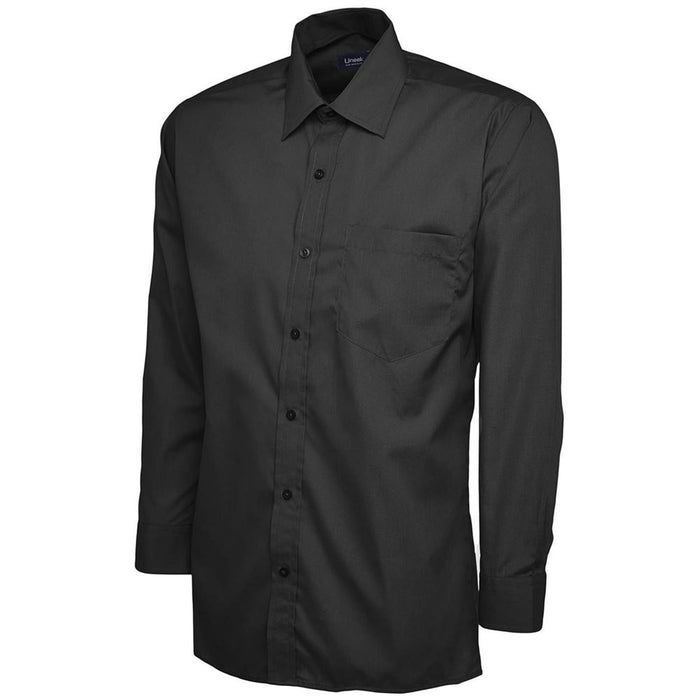 Uneek UC709 Mens Long Sleeve Poplin Shirt 120g