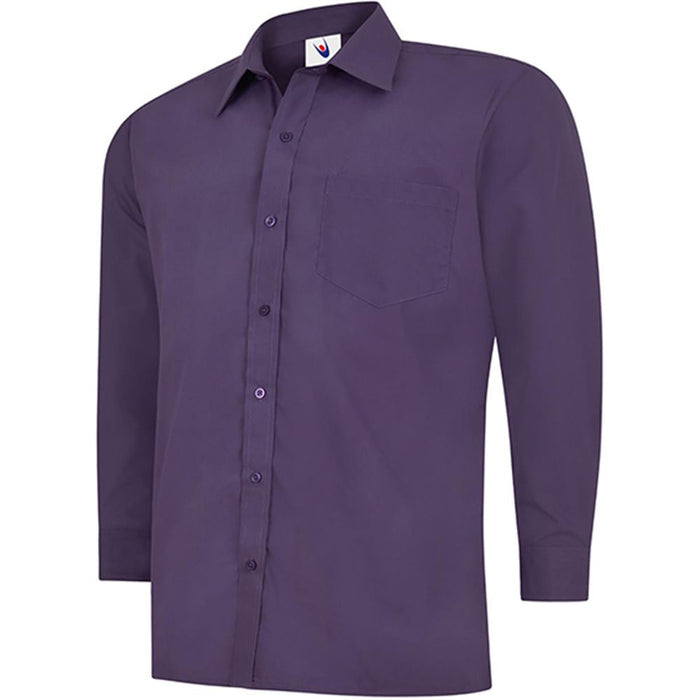 Uneek UC709 Mens Long Sleeve Poplin Shirt 120g