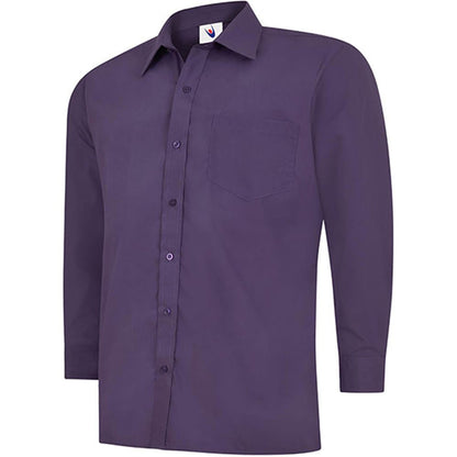 Uneek UC709 Mens Long Sleeve Poplin Shirt 120g